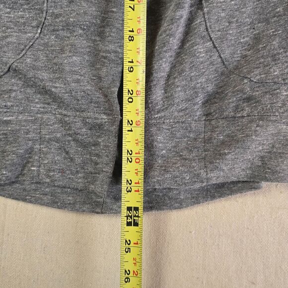 Athleta Women’s Heathered Gray Open Front Cardigan XS | Thumb Hole Sleeves Light - Picture 6 of 15